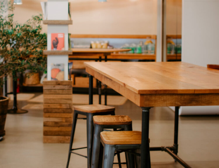 wooden dining table