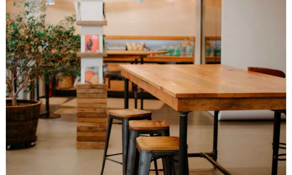 wooden dining table